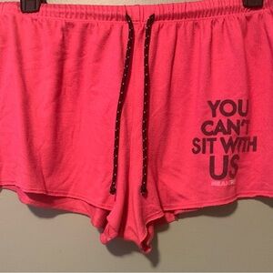 Mean Girls Women's Large Pajama Shorts You Can’t Sit with Us Paramount Pink